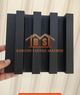 JUAL DE WALL PANEL WPC INTERIOR DINDING 3D HITAM MALANG