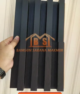 JUAL DE WALL PANEL WPC INTERIOR DINDING 3D HITAM MURAH